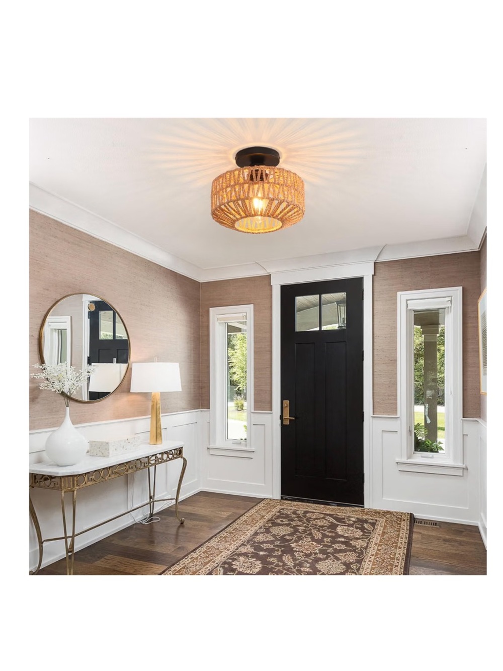 ‼️Avinluxe Rattan ceiling light size Large‼️ - Picture 3 of 7